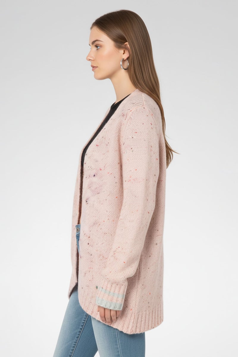 Harmont & Blaine Women V-Neck Knitted Sweater, Pink - Image 3